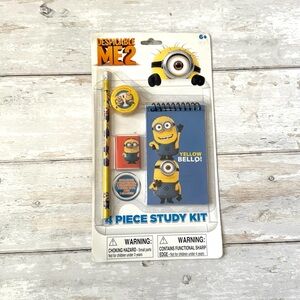 Minions Dispicable Me Kids School Supplies Set Notebook Pencil Eraser NEW